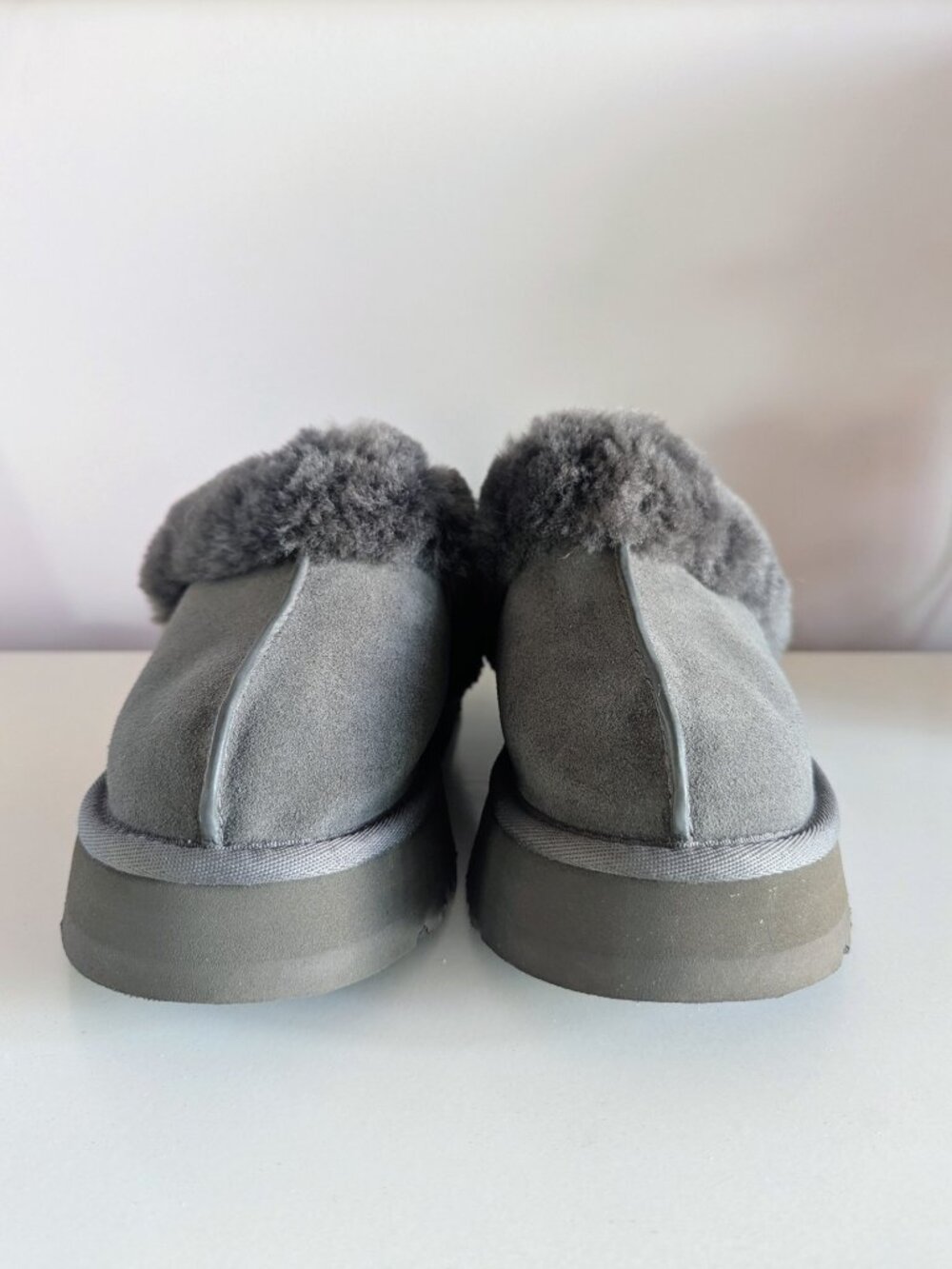 NWOT UGG Disquette Platform Slipper Charcoal Grey - Size 6 - Picture 7 of 11